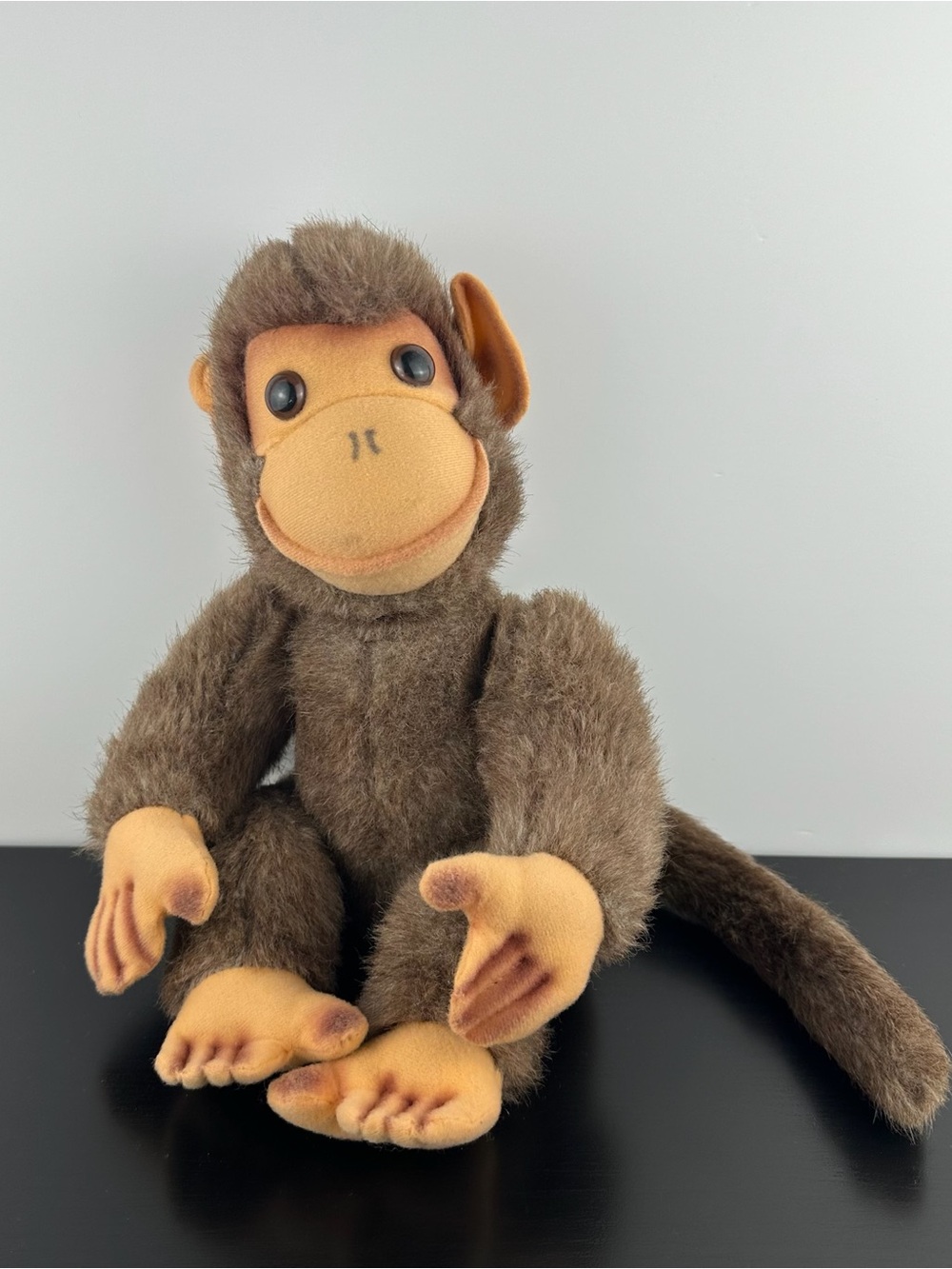 Dakin Rare Jointed Chimpanzee Monkey 14" Brown Tan Plush Chimp Ape 1977